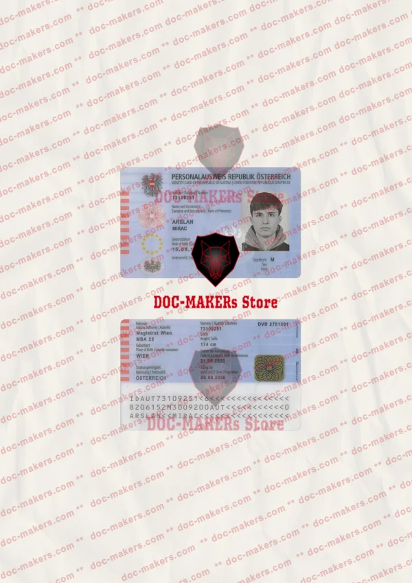 Austria ID Card – PSD Template